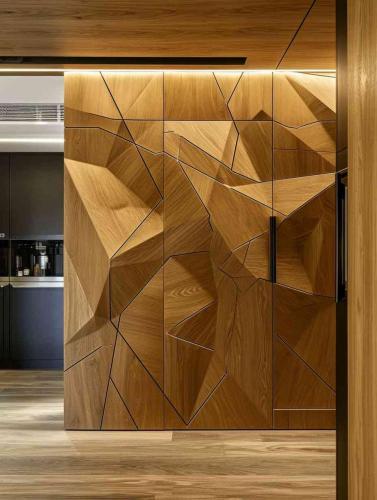 Metal Simulated Wood Panel 