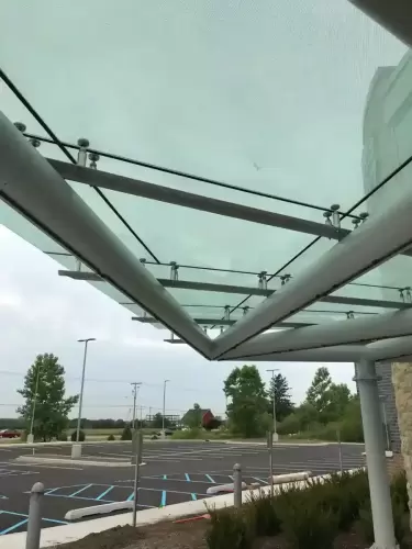 Glazed Canopy System - POV Structural Fittings