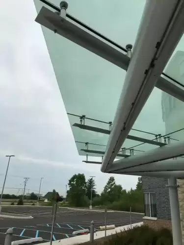 Glazed Canopy System - POV Structural Fittings